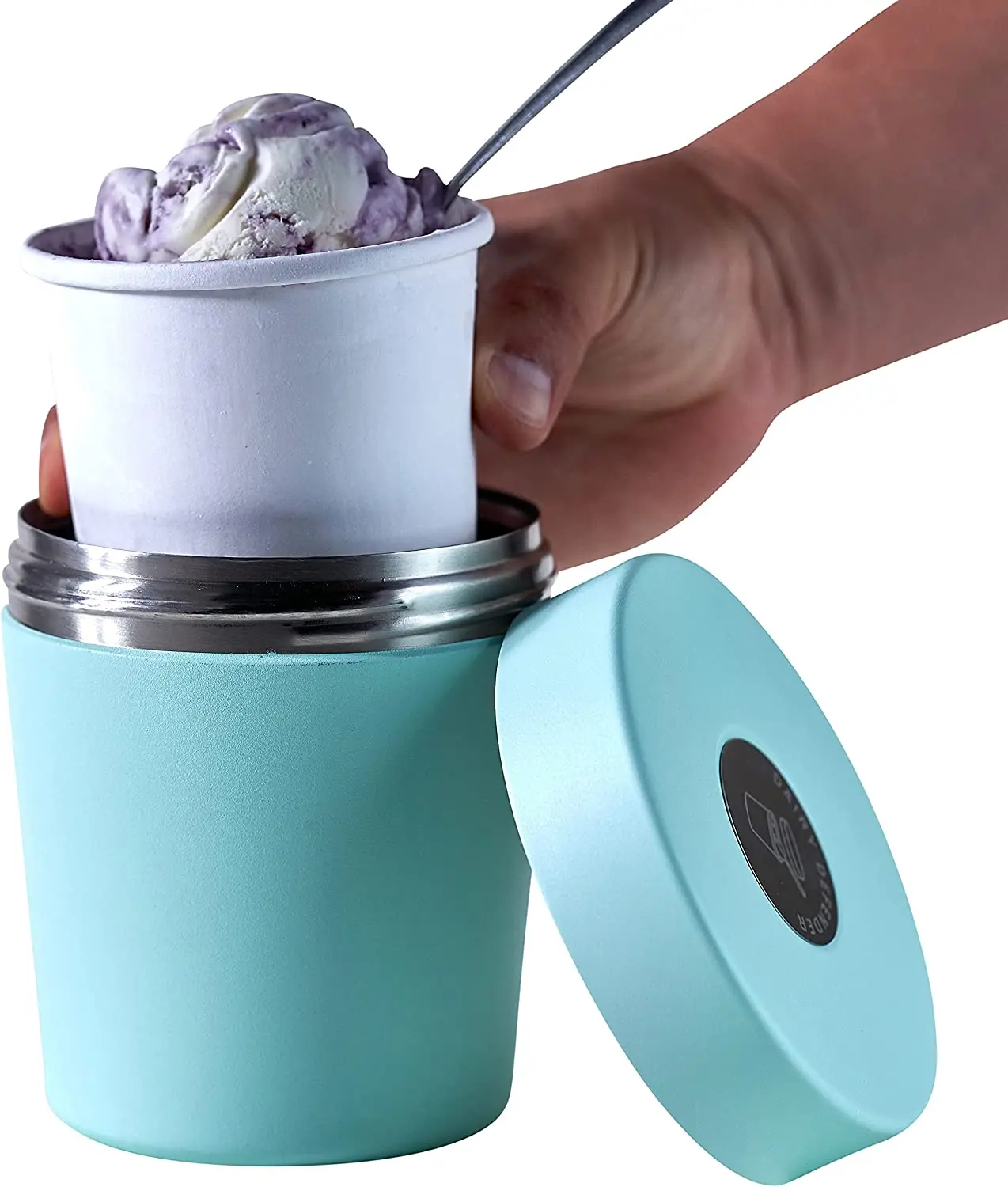 Customized Double Wall Ice Cream Canteen Vacuum Insulated Stainless