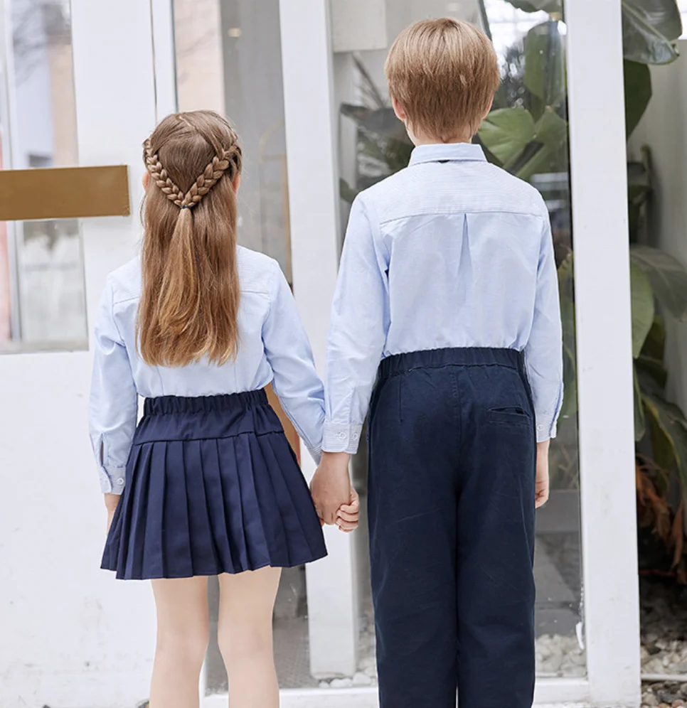 Высококачественная фабричная унисекс униформа для начальной школы нового дизайна для весны и осени