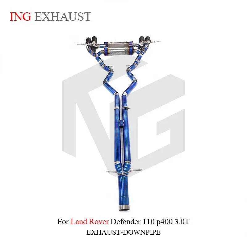 ING Titanium Alloy Exhaust System Performance Catback for Land Rover Defender 110 P400 3.0T Muffler With Valve Car Accessories