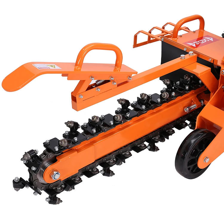 15HP Gasoline Trencher with Ducar Engine Recoil Starter Trenching Depth 60CM