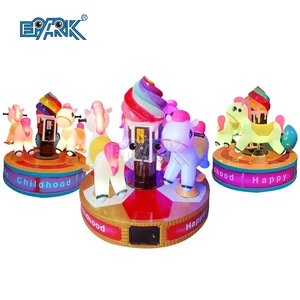 Amusement Park Merry Go Round Kids Carousel Horse 3 Seats for Sale