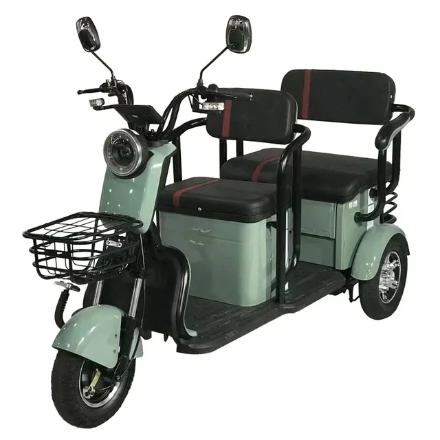 Factory high range fast speed large capacity electric tricycle two-seater