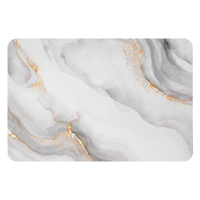 Non Slip Stone Bath Mat Marble Print Drying Mat For Kitchen Counter Water Absorbent Bath Mat details