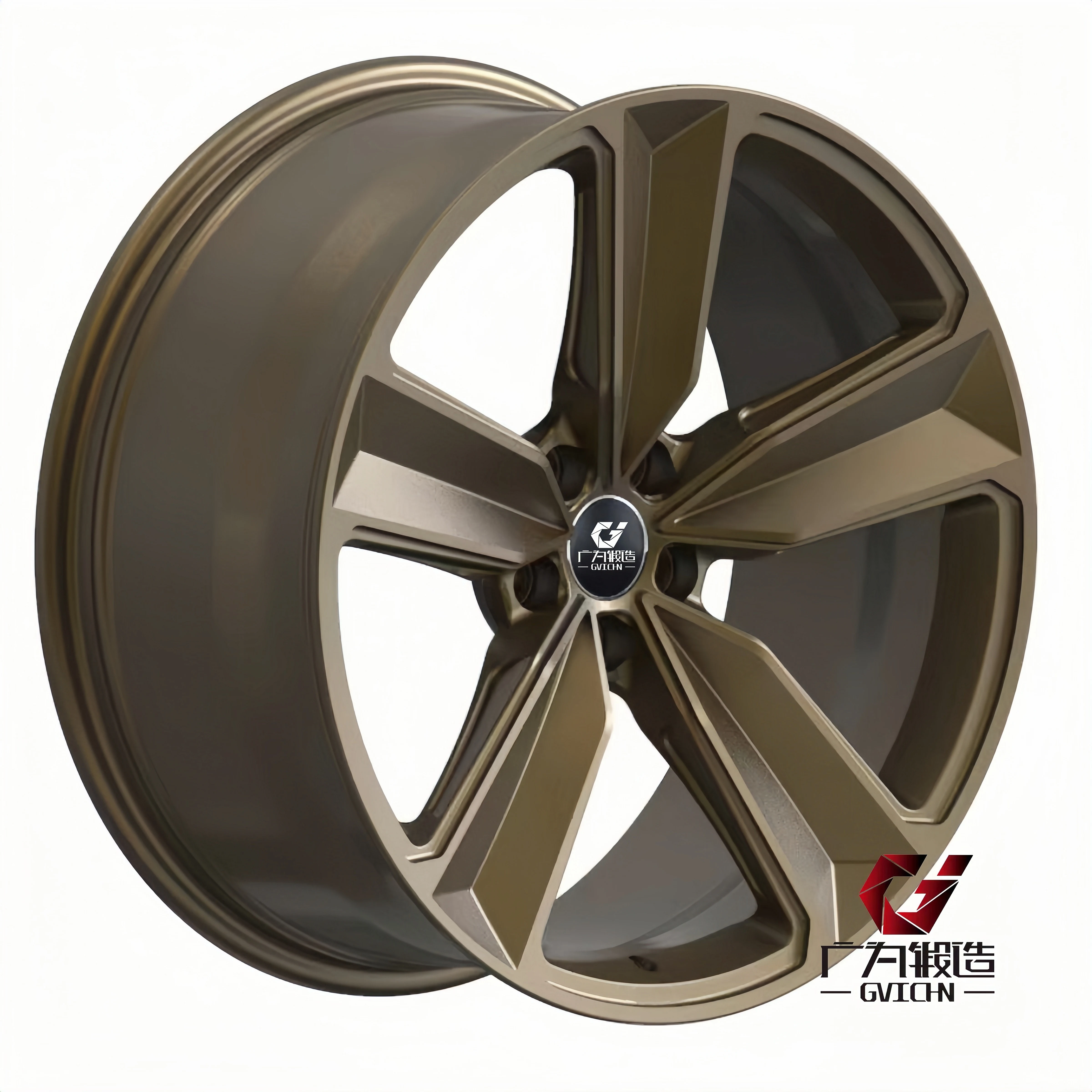 GVICHN Custom 16 17 18 19 20 21 inch Forged 6061Alloy Wheel Rim 5x112 5x114.3 5x120 5 Spoke Passenger Car Wheel for Audi BMW