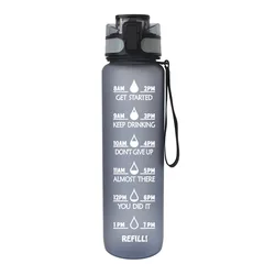 Оптовая продажа по индивидуальному заказу bpa free eco 1000 мл 1000 мл 1l 32 oz 32 oz пластиковая тритановая Мотивационная бутылка для питьевой воды с временным маркером