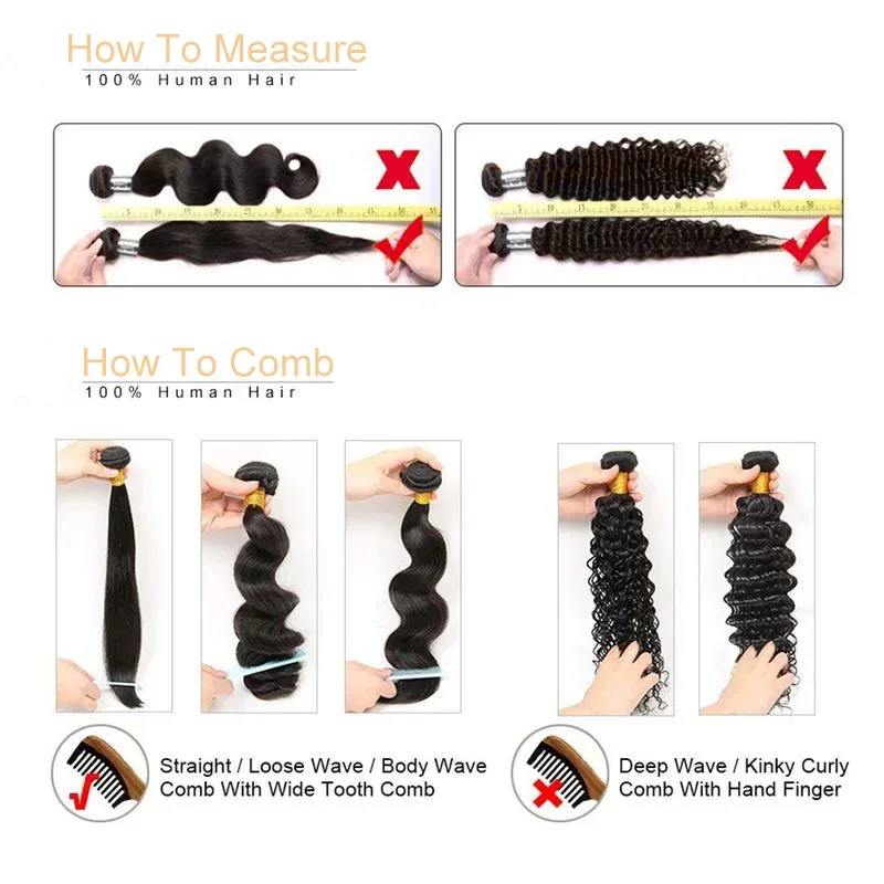 Echt haar weave extensions deep wave haar bundels zwart_voghion.com