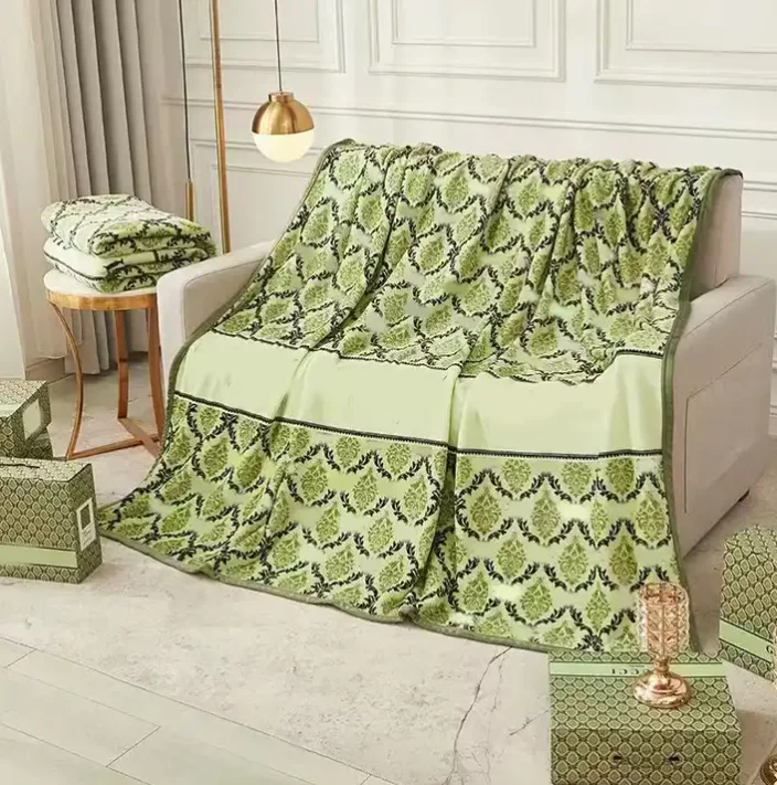 Comfortable Super Soft Brand Designer Throw Blanket Fleece Flannel