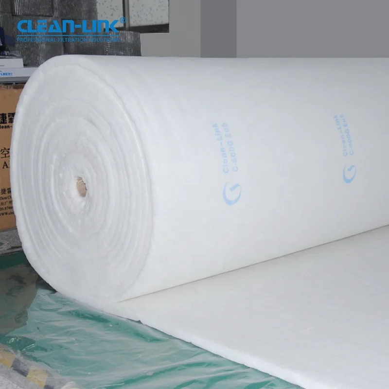 Factory Paint Booth Filter Primary Full Glue Synthetic Filter Cotton Spray Booth Ceiling Filter Media Roll