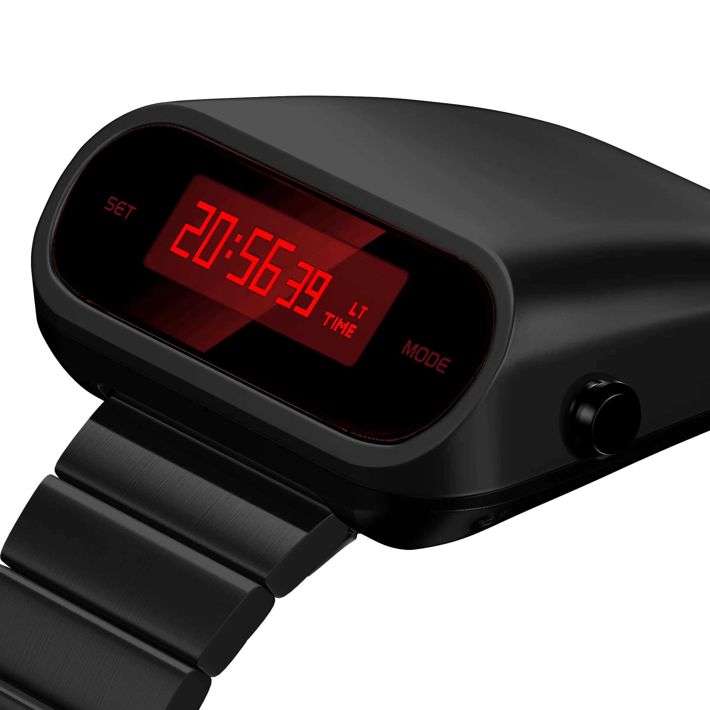 Men's Retro-Futuristic Racing LED Punk Clock Unique Watch