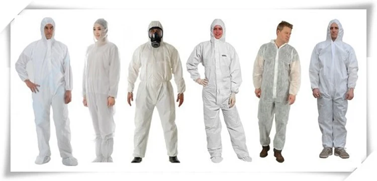 Disposable Microporous Protection Suit Coverall Full Body Protective ...