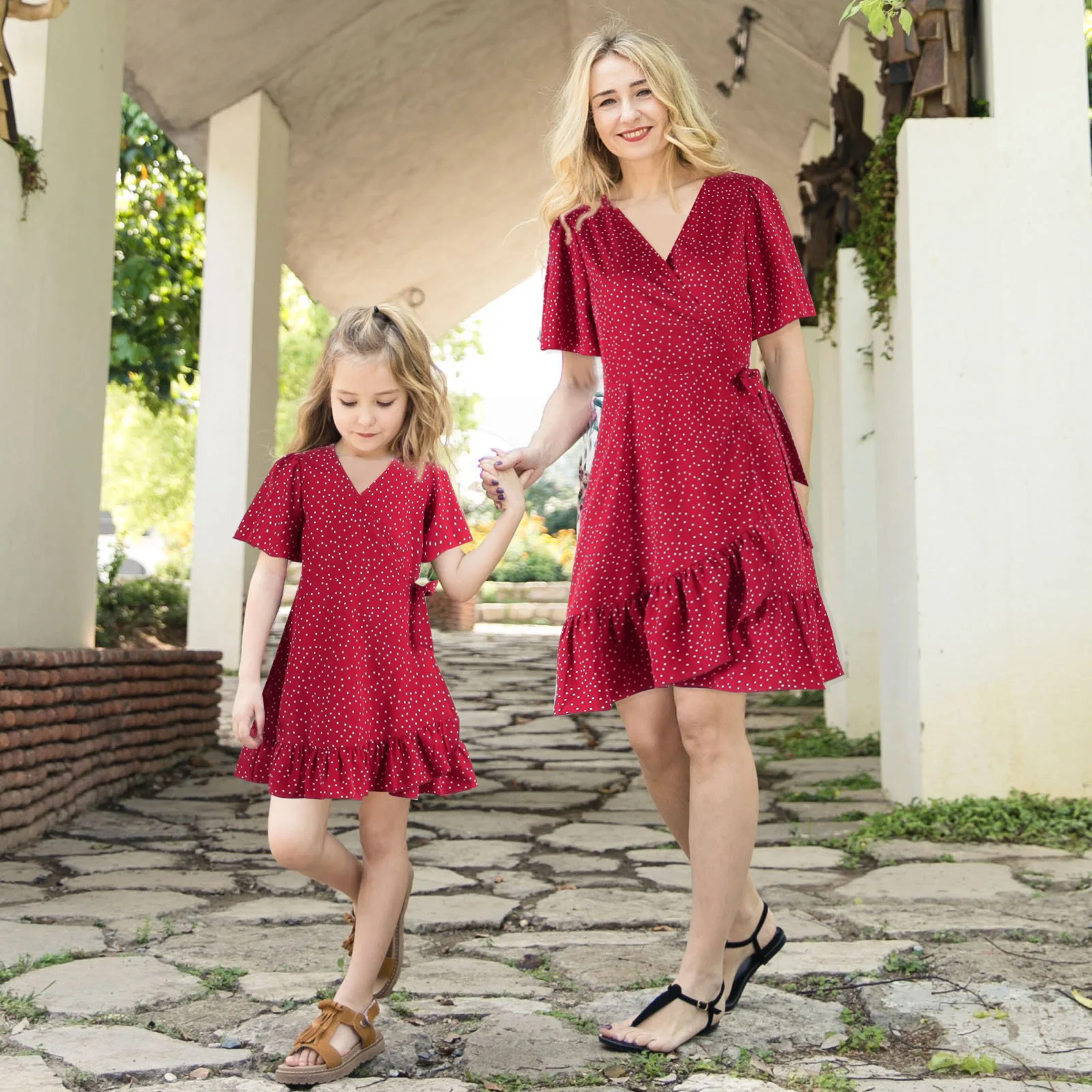 Family Matching Clothes National Shirt Father Mother Daughter Son Mom Dress  Look