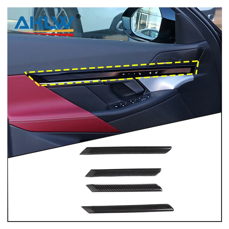 Carbon Fiber LHD Car Interior Door Handle Fit For BMW 5 Series F10 F11 520d 525d 530d 535i Inner Panel Pull Trim Cover