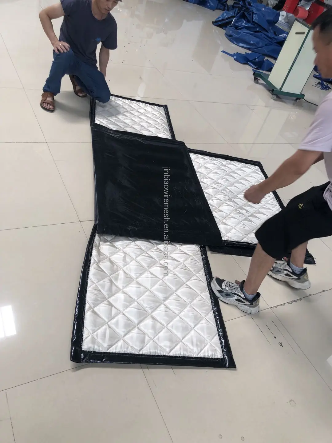 product jinbiao factory wholesale sound absorb waterproof net noise barrier soundproof blanket for construction site-12