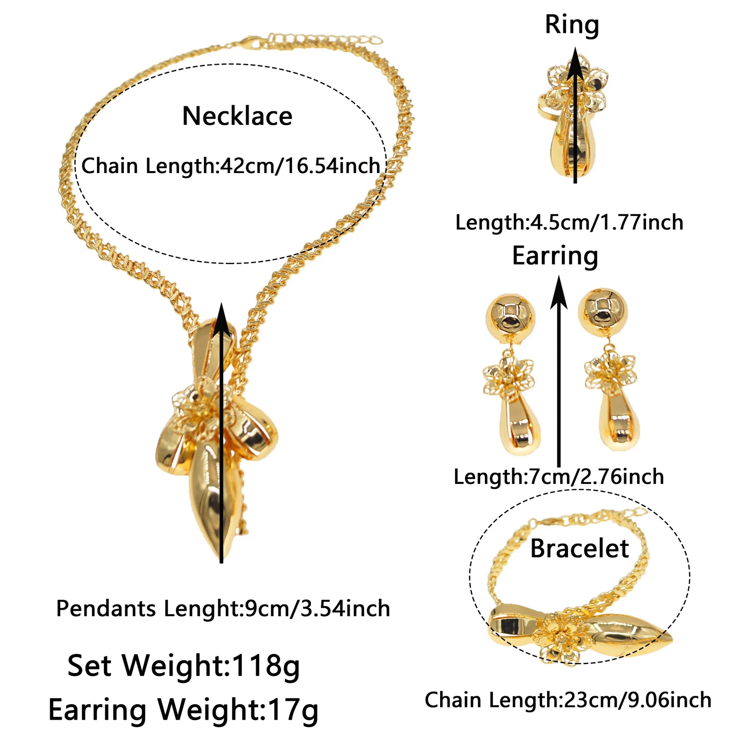 Stile Bollywood Indiano Design Placcato Oro Moda Sposa Gioielli Collana Set