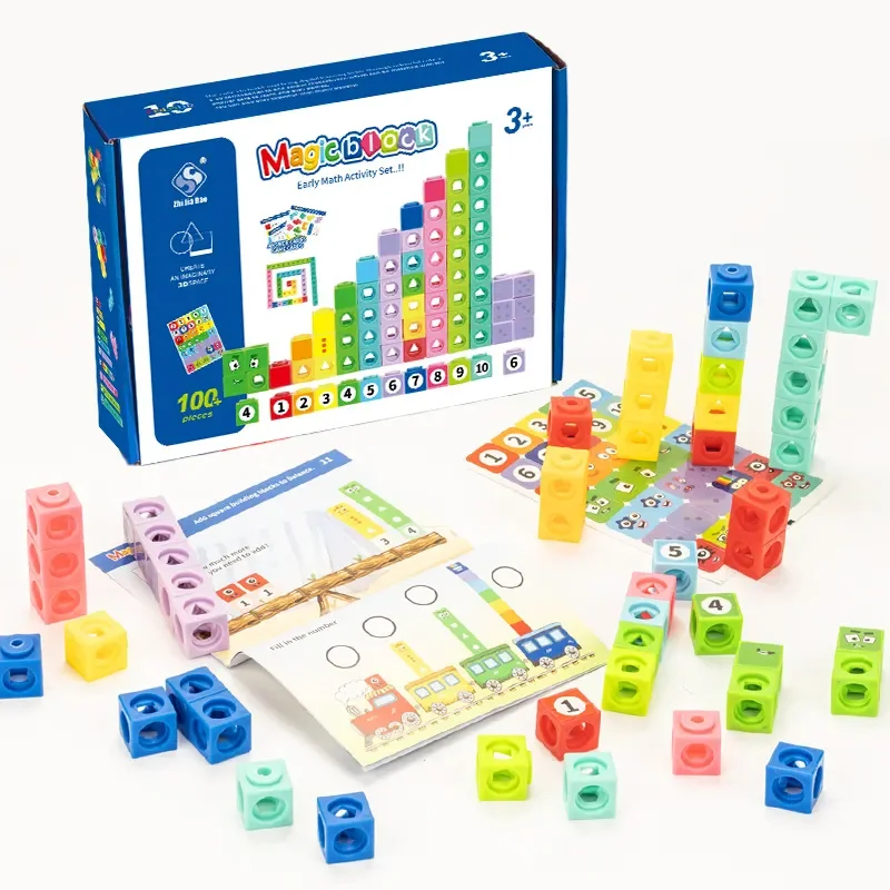 Cylindre magique Montessori, chiffres mathématiques, Cube, jouet arithmétique, jeu de comptage mathématique, Puzzle pour enfants, apprentissage éducatif - Jeux & Jouets