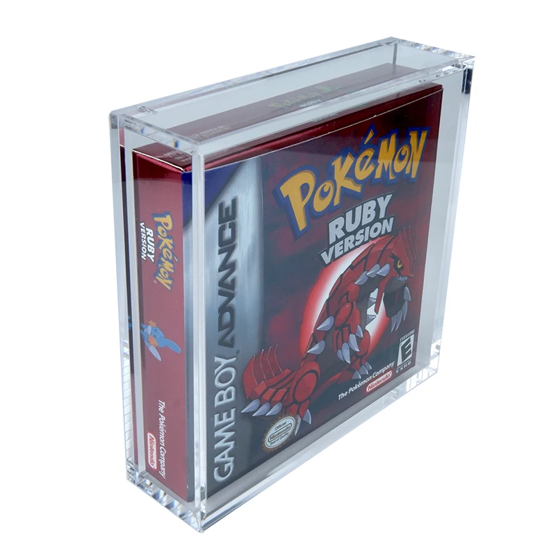 Custom Gameboy GBA GBC Game Box Acrylic Display Case With  Strong Magnet Lid for Acrylic Pokemon Booster Box