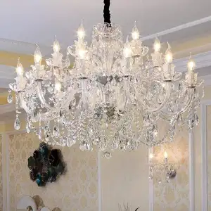 Zeal Lighting Luxury Modern Glass Hanging Lamps Living Room Ceiling European France Crystal Chandelier