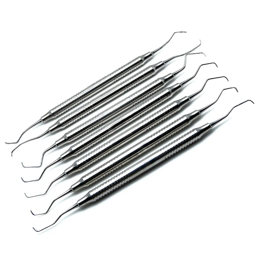 Gracey Curettes Hollow Handle Double Ended Periodontal Dental Set Of 7