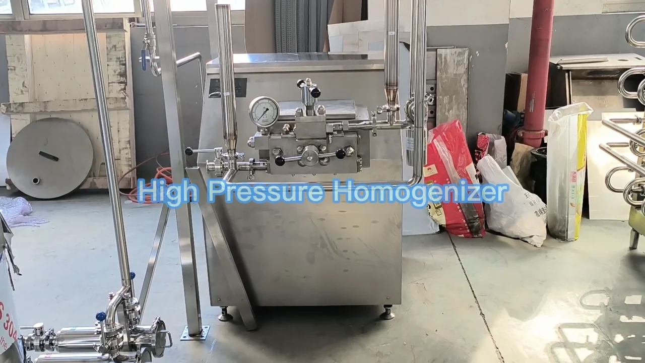 Sanitary Stainless Steel High Pressure Homogenizer Milk High Pressure
