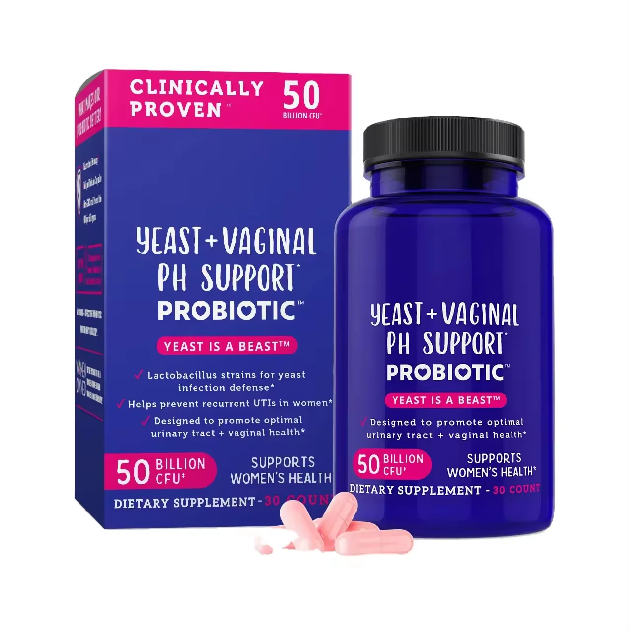 super cfu yeast vaginal PH support probiotics promote optimal urethral  vaginal health  support women's health health supplement