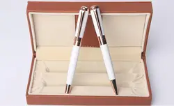 Роскошная мягкая кожаная коробка с металлической ручкой высокого качества с логотипом на заказ Подарочный чехол для ручки