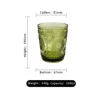 XR632 Green sunflower design whiskey glass