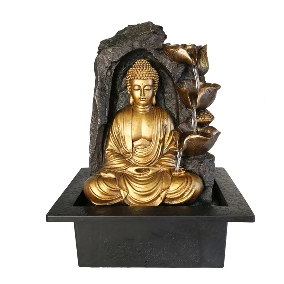 Waterfall Tabletop Buddha Water Fountain For Home Decoration Religious ...