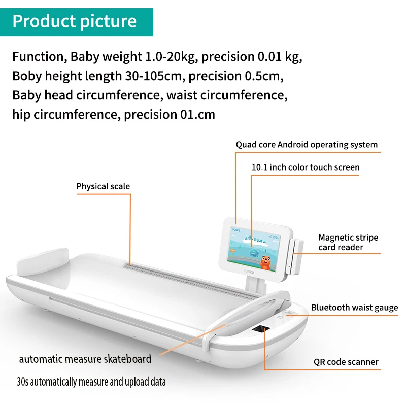 product commercial hospital weighing detector infant growth electrical weight and height length baby scale-63