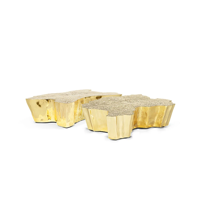 Modern Creative Design Tree Root Metal Coffee Table Luxury Living Room Stainless Steel Stump Coffee Table