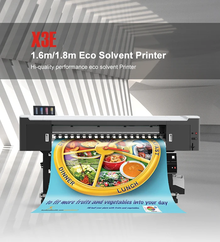 8 Colors Eco Solvent Water Based Wide Format Printer Machine For Banner ...