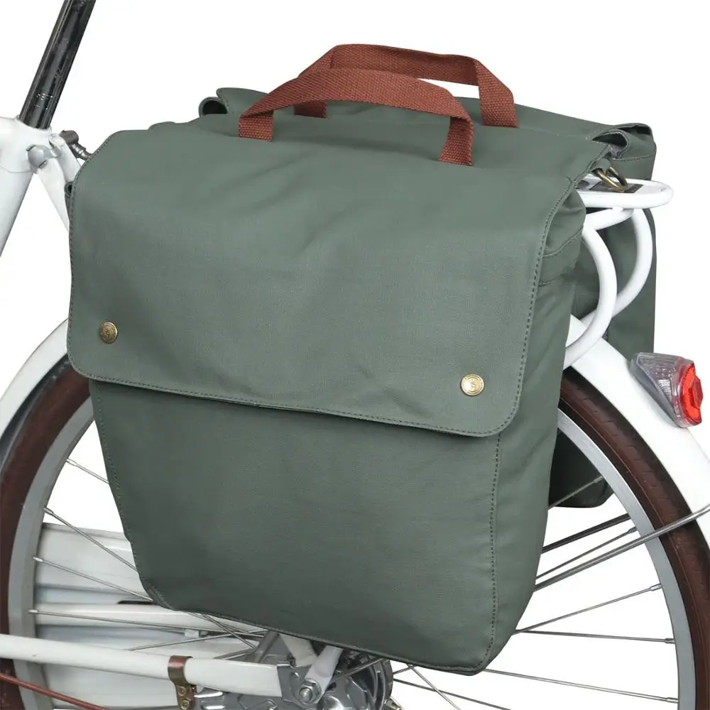 waxed canvas bike panniers