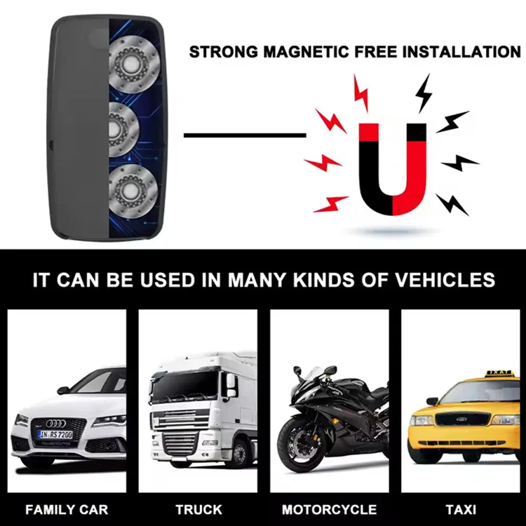 4G 6000mAh Wireless Magnetic with USB Charging Cable Accurate Vehicle tracker Manual Gps tracker Magnetic