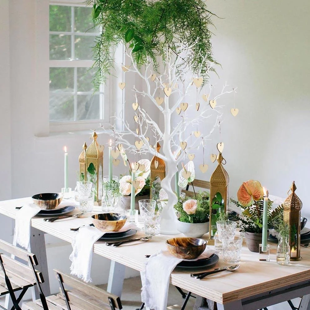 OurWarm свадебные принадлежности от производителя, искусственное белое пластиковое дерево, украшение стола, Свадебный центральный элемент