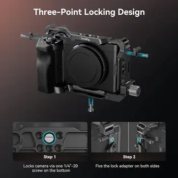 SmallRig ZV-E1 Cage Kit with Silicone Grip and Cable Clamp for Full Camera Cage Kit for Sony ZV-E1 - 4257 detail image