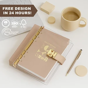 New Arrival PU Leather Planner Loose Leaf Agenda Customized Design Office Supply A5 A6 A7 Eco-friendly PVC Notebook Journal