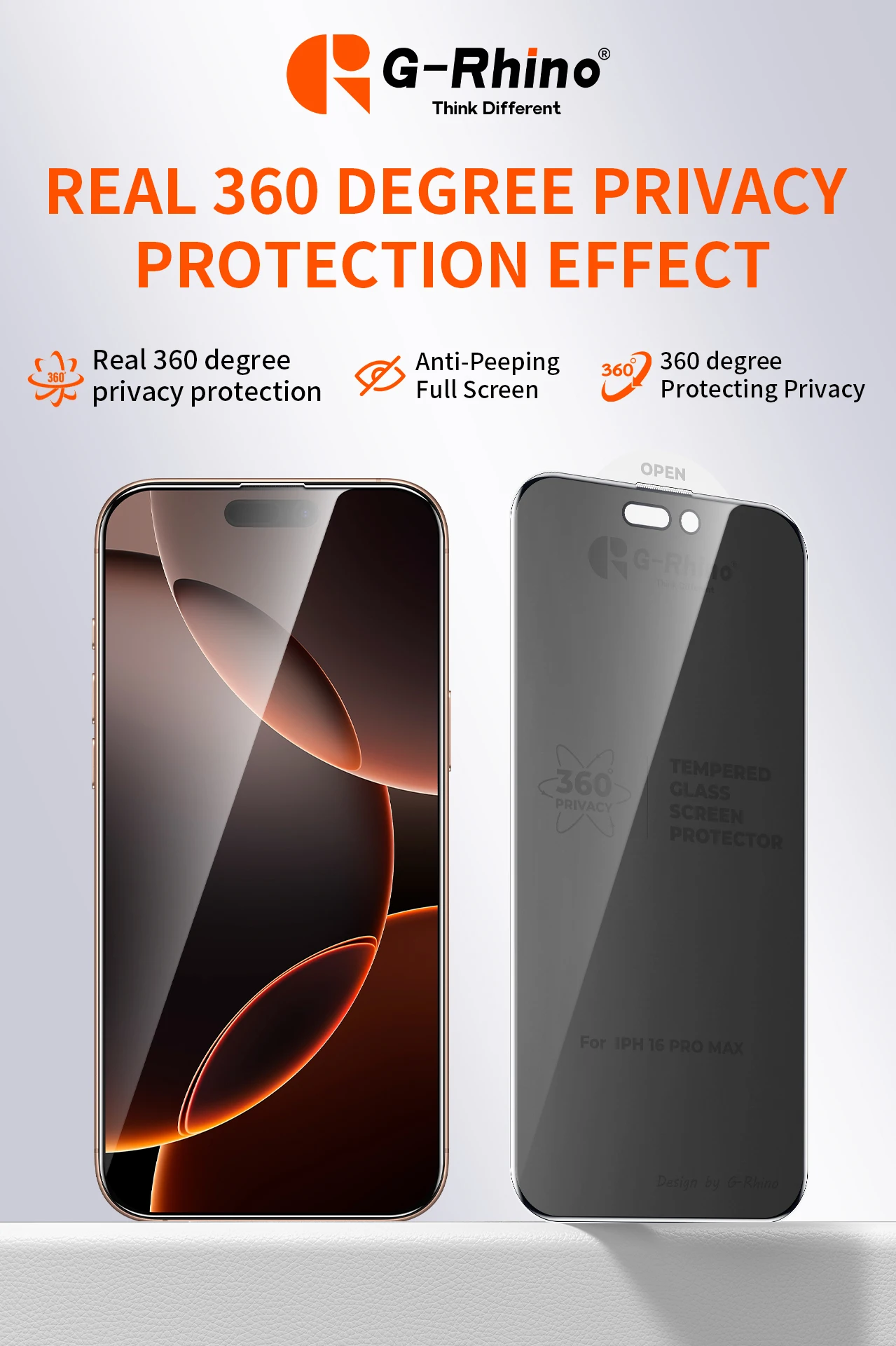 زجاج مقسى قوي غير قابل للكسر بأربع طرق وتصميم جديد لهاتف أيفون 15 16 17 برو ماكس