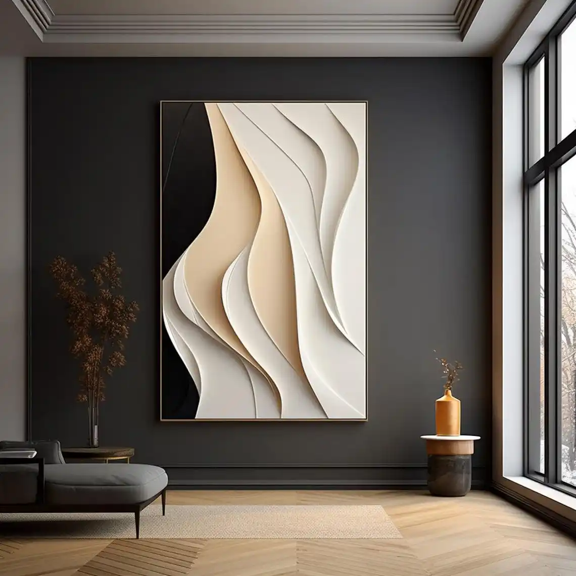 Wave Strip Decorative Wooden Wall Art - 3D Vision Board