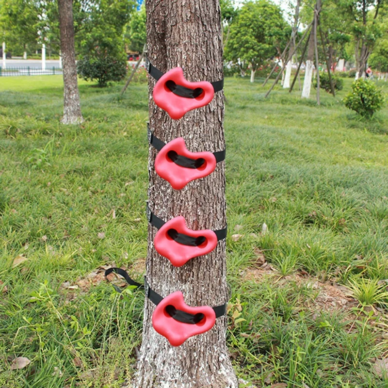 Ninja Tree Climbing Gear Obstacle Course Equipment Safe Tree Climbing Tools with Ratchet and Straps for Outdoor Playground