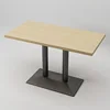 Rect wood table black feet