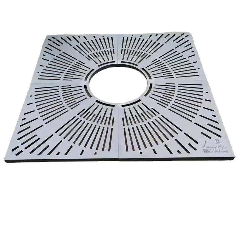 OEM Laser Cut Corten Steel Round Tree Grates Square Stainless Steel Tree Grate