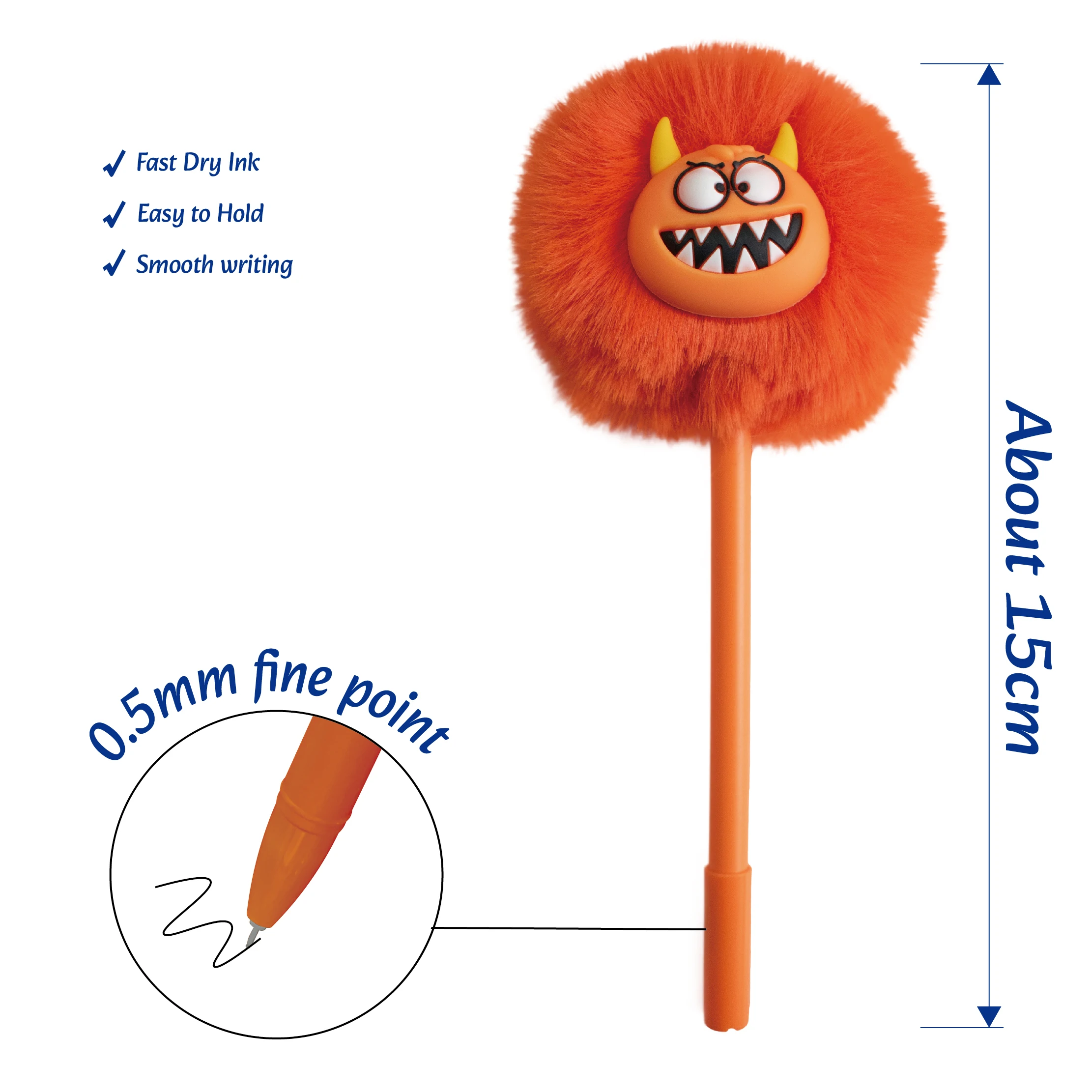 Strange Monster Gel Pen Blue 0.5mm Cute Creative Writing Pen_voghion.com