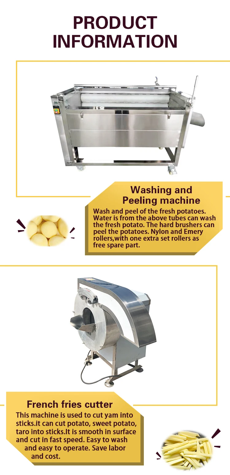 New 100kgh 200kgh Small Semi-automatic Equipment Frozen French Fries ...