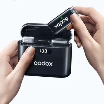 Smart Noise Reduction Mini 2Pack Godox Wec Wireless Lavalier Microphone System