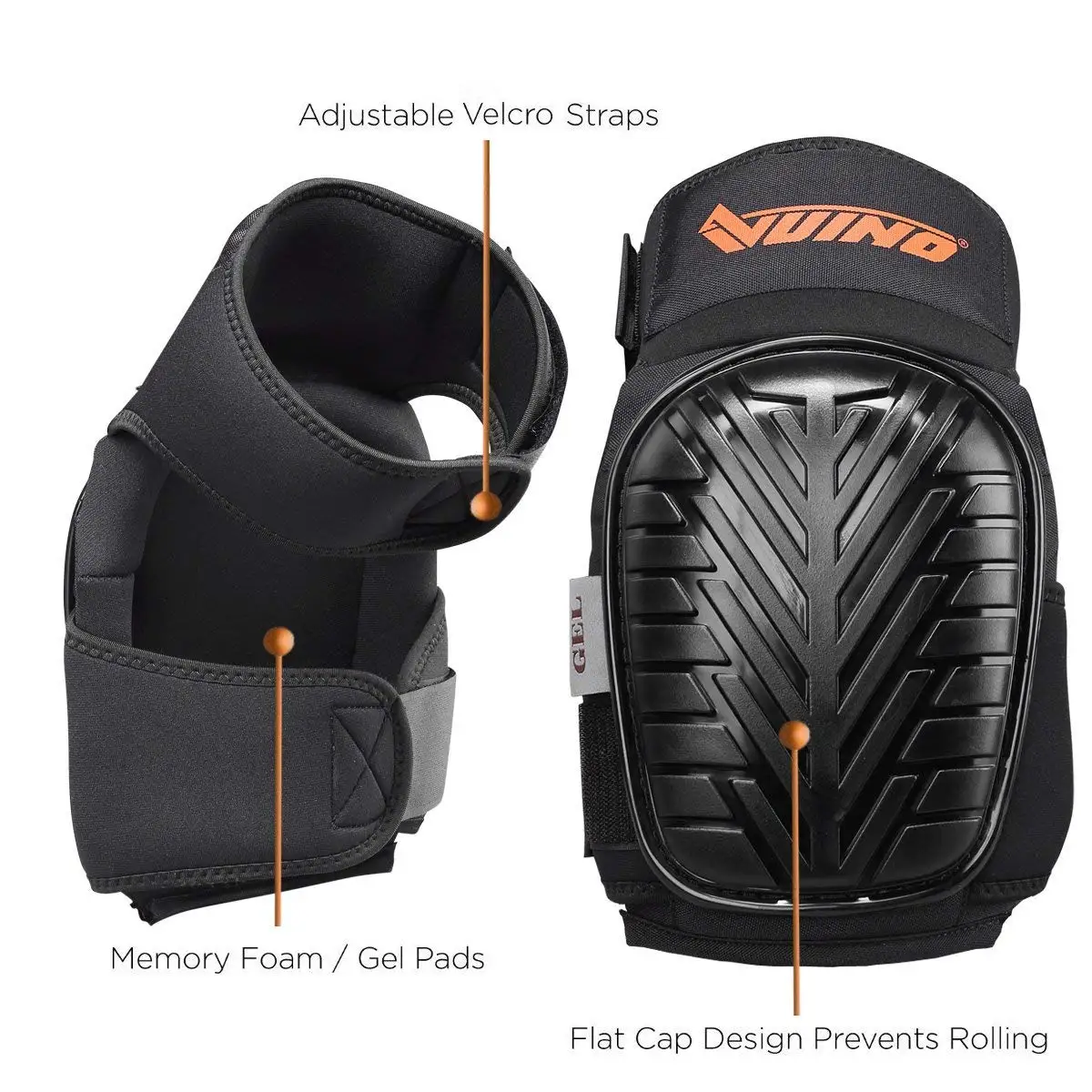 VUINO бесплатный образец садовых сверхпрочных гелевых наколенников для защиты колена, защитные наколенники для строительных работ