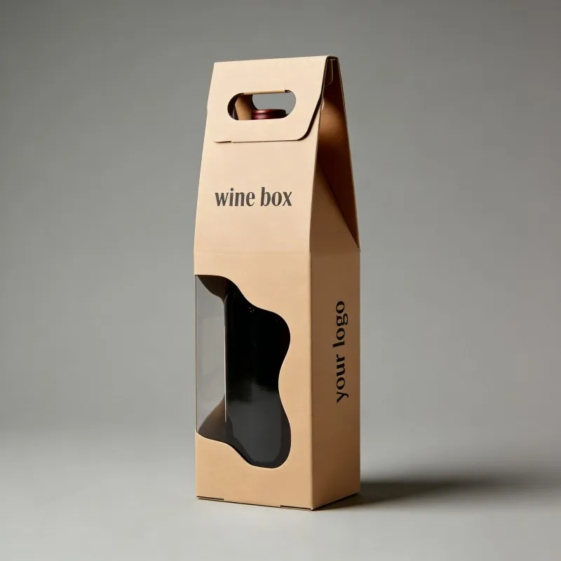 Prezzo di fabbrica, riciclabile, economico, sacchetto personalizzato in carta kraft per imballaggio di vino rosso, brandy, whisky e altre bevande alcoliche, scatola di cartone