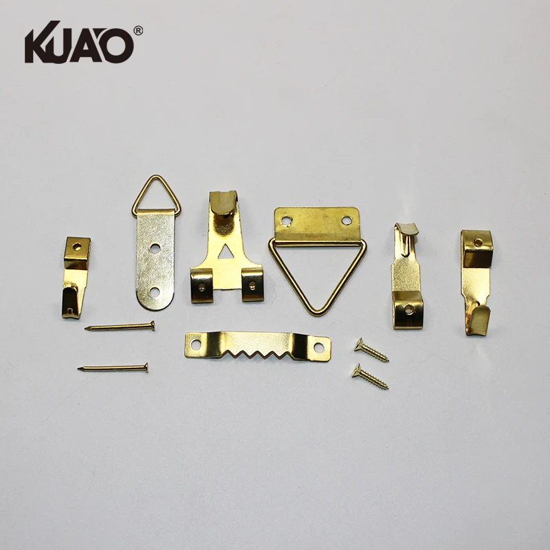 Hardware Accessories Triangle Hangers Wall Mount Hooks Brackets Tapping Screws for Picture Frame Wall Decor Home Organization