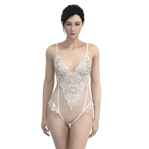 High Quality Women's Sexy Transparent Lingerie Set Hot See-Through Underwear Washed Techniques