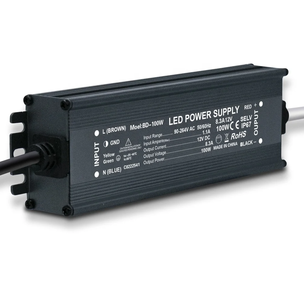 Transformateur 220V Vers 12V/24V Pour Bande LED - Puissance 25W à 350W (plusieurs Modèles) - Protections Intégrées - Alimentation à Découpage Métallique - 7