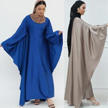 Islamic Clothing Loriya Abaya 2024 May New Abaya Design Satin Cloak Cape Style Modest Abaya Women Muslim Dress Fashion Style