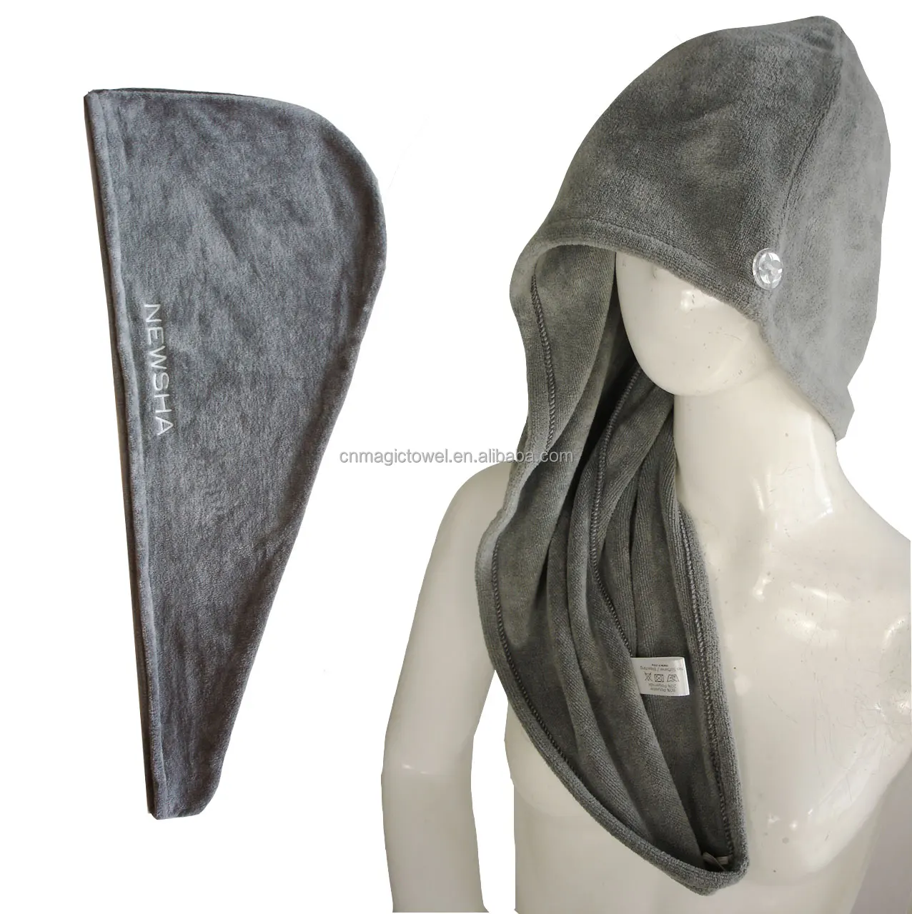 Тюрбан из микрофибры с очень большими длинными волосами эластичный оптовая продажа экологически чистое полотенце для
